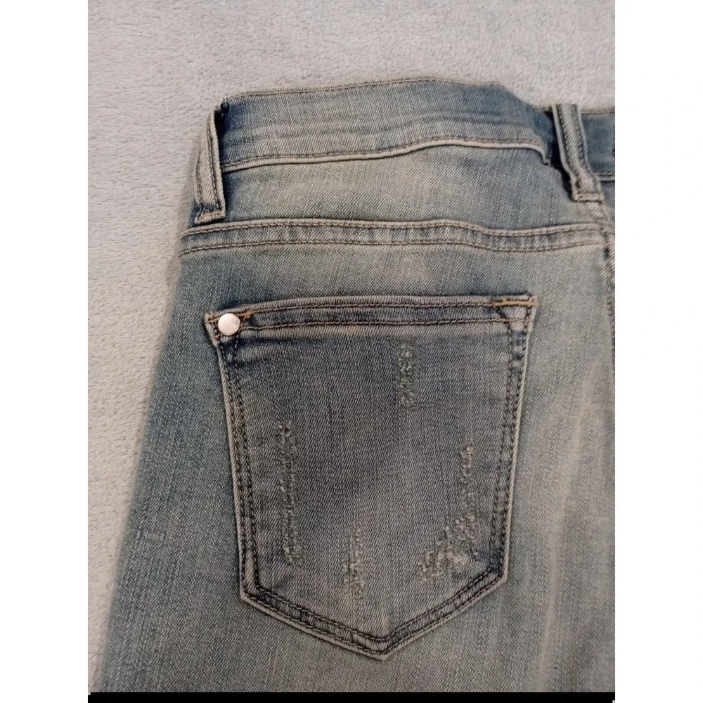 Womens Judy Blue Los Angeles Skinny FitBlue Stretch Denim Jeans Distressed 31x28